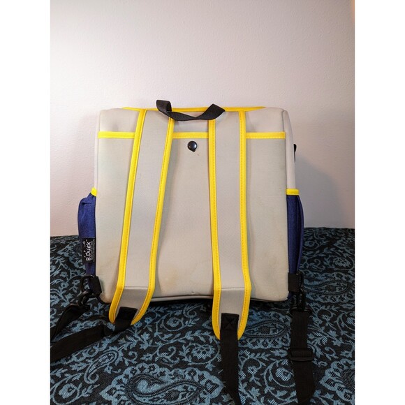 B Duck Yellow Gray Backpack Diaper Bag Kids Carryall NWT - Picture 9 of 12